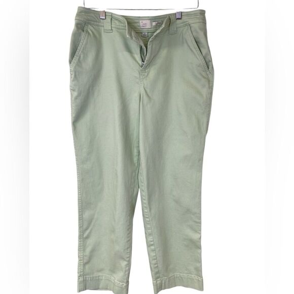 A New Day Light Green Stretch Cropped Slash Pocket Jeans Size 8 - Picture 3 of 5